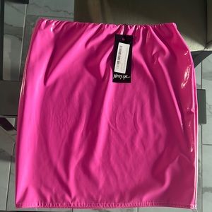 Nasty Gal Bubble Gum Vinyl Skirt - Never Worn with Tags
